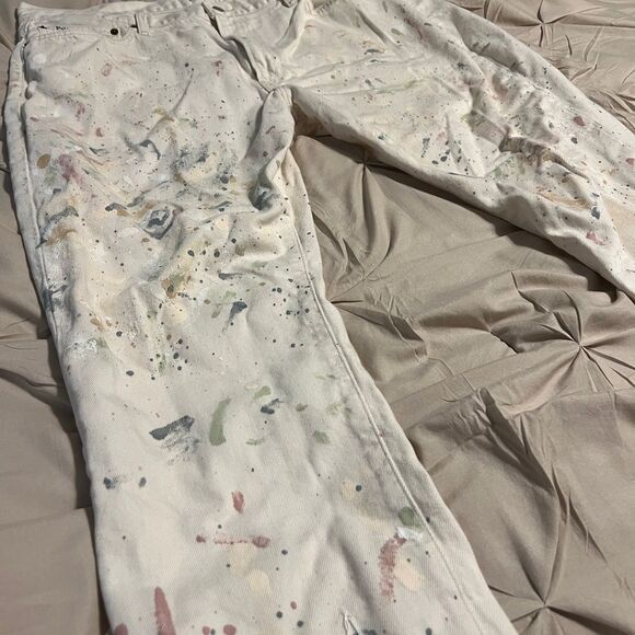 White Paint Splatter Jeans - Picture 3 of 12